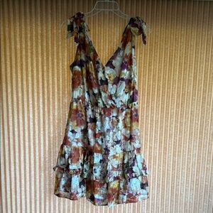 Floral V-Neck Mini Dress